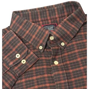 UNTUCKit Martino Men'. 2XL Relaxed Fit Plaid Flannel Button Down Shirt